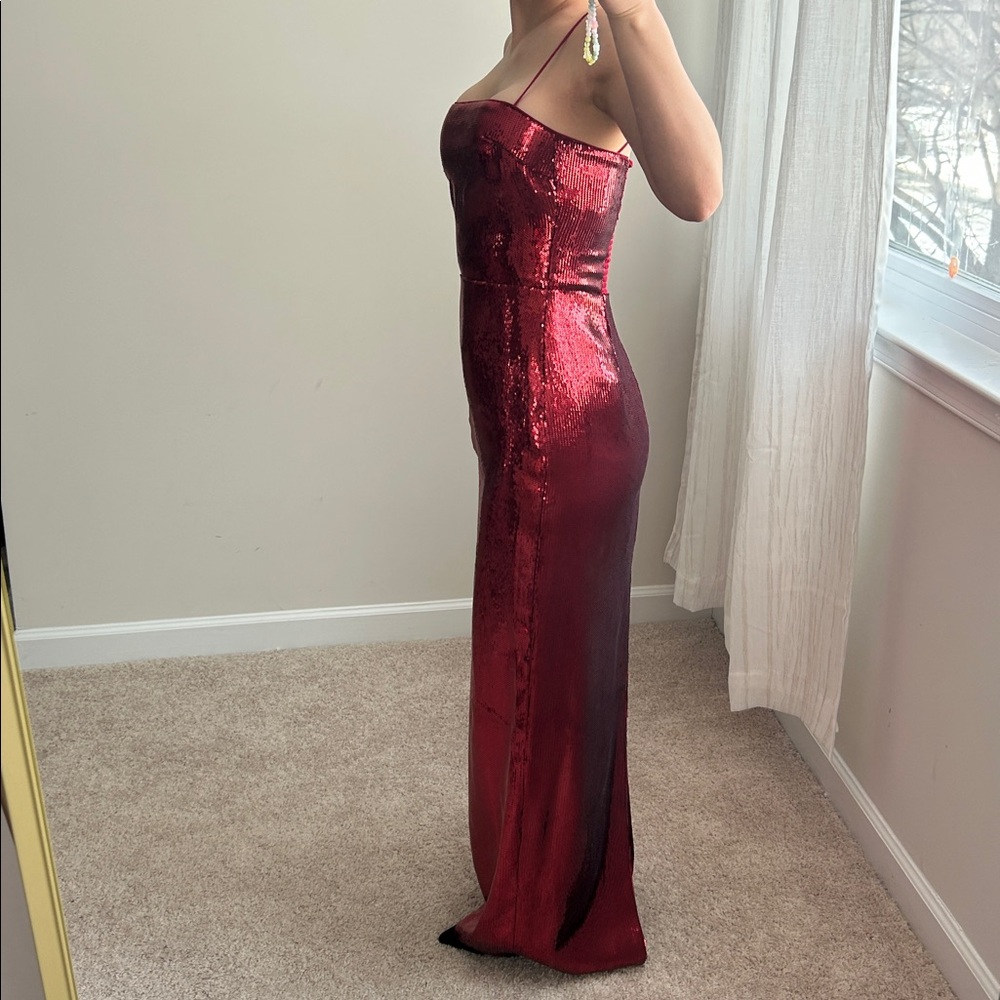 Reformation red sequin dress. Size 2 - Picture 10 of 16